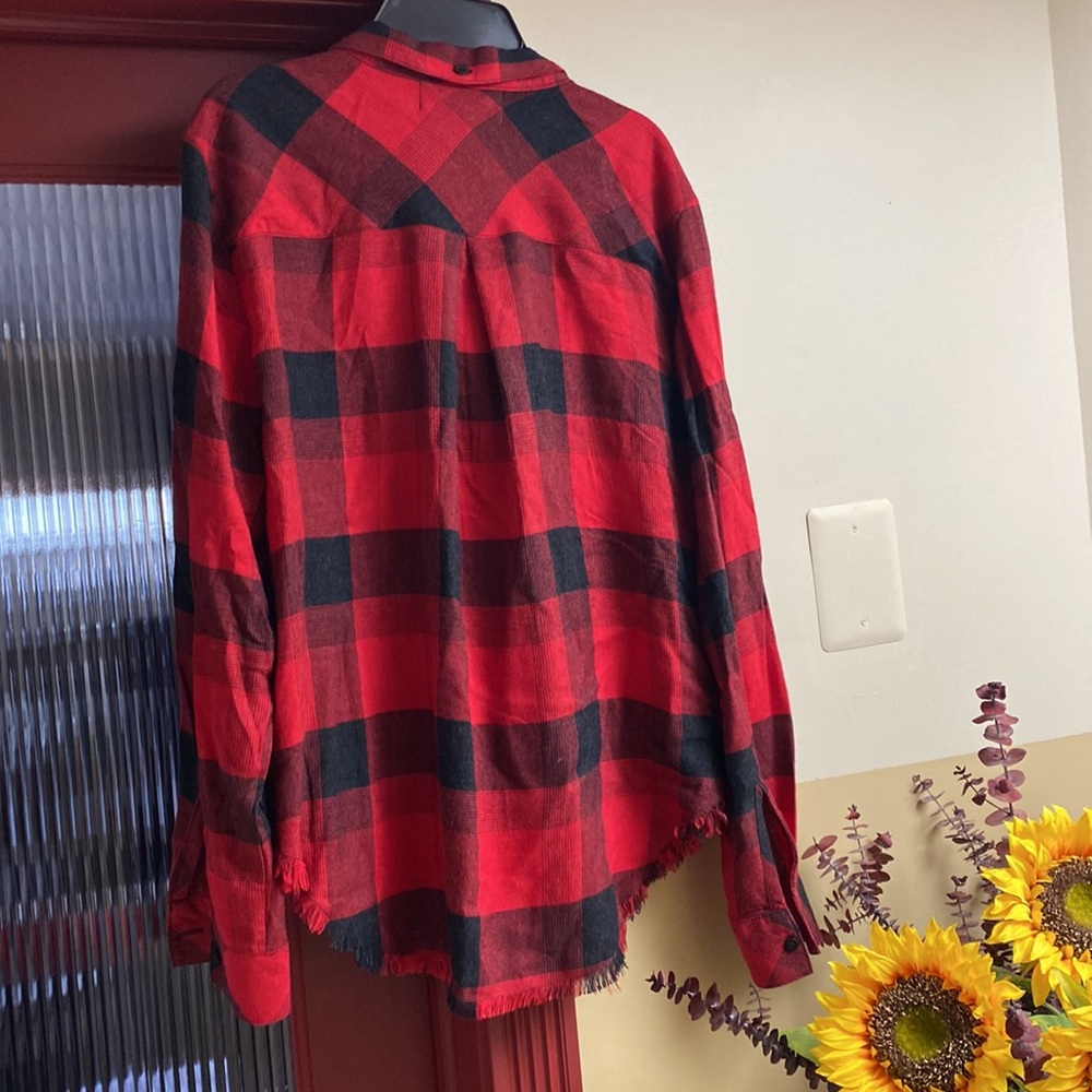 Cloth & Stone Red Butter Soft Buttondown Shirt Ne… - image 4